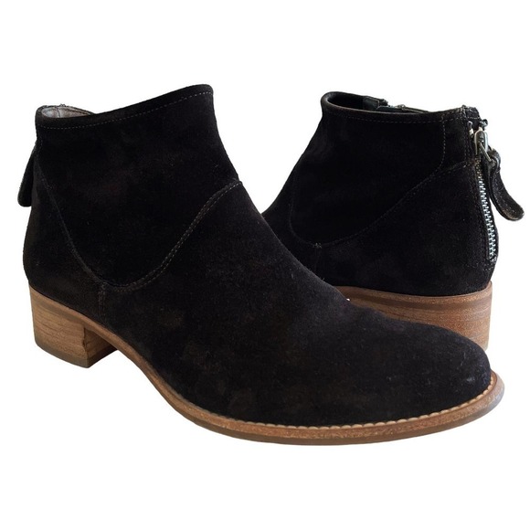 Paul Green Logan Black Suede Ankle Bootie US 6.5 Casual Boots Fall Staple - Picture 1 of 12